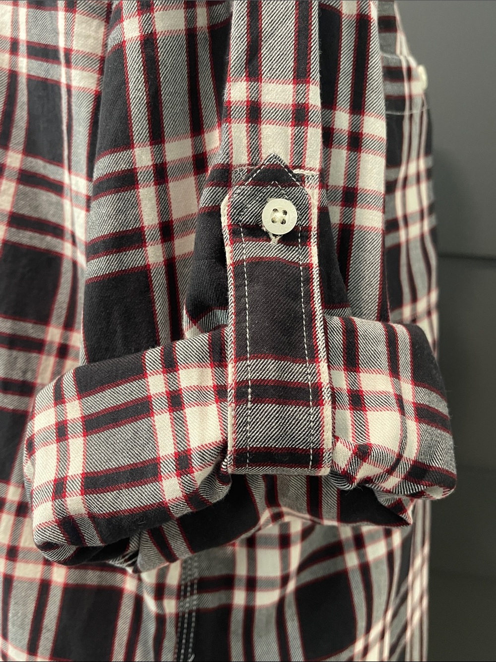 Ralph Lauren Plaid Preppy Cotton Button Down Shirt With Roll Tab Sleeve Size L - Picture 6 of 8
